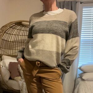 Zenana Outfitters Striped Oversized Sweater